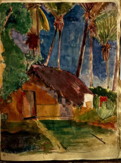 Landschaft auf Tahiti von Paul Gauguin